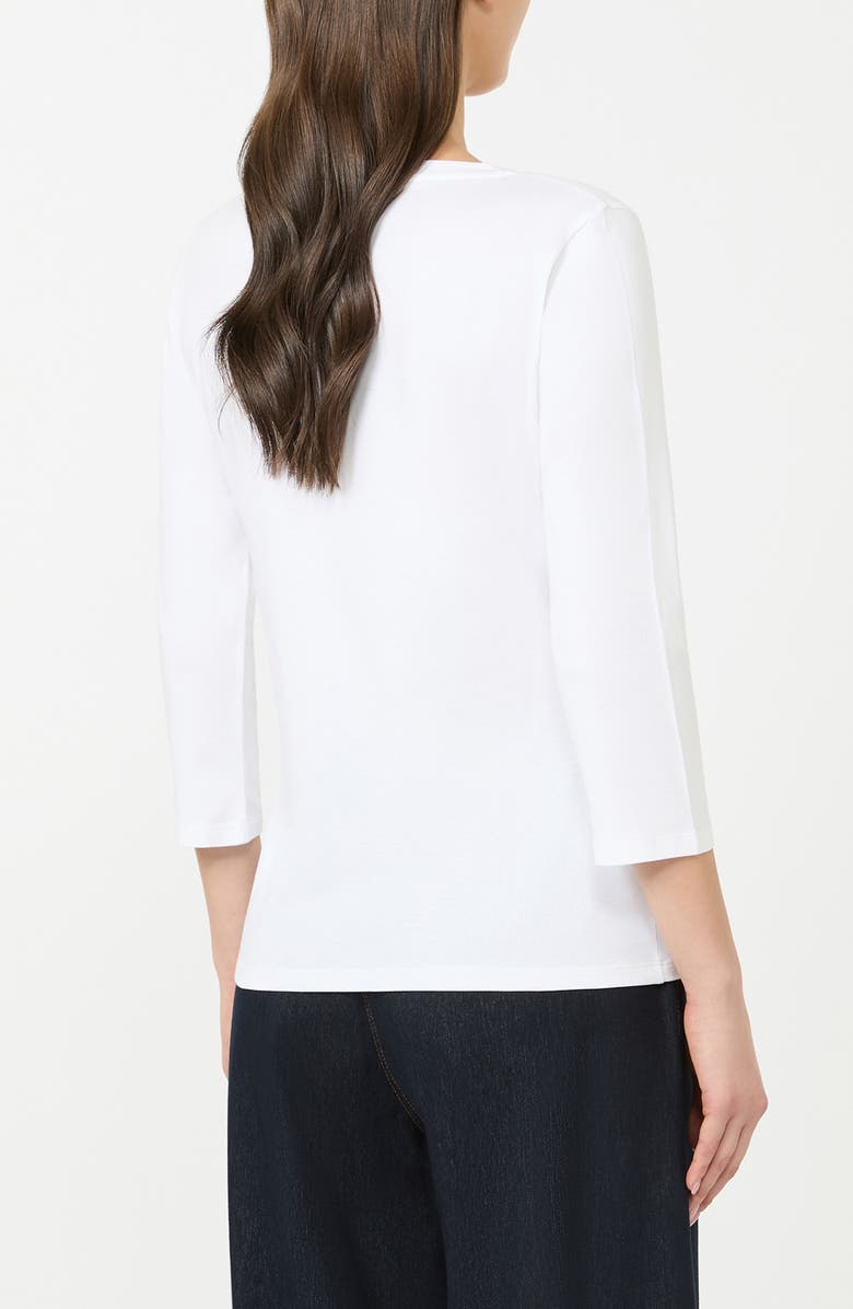 MM by Max Mara Obliqua Stretch Cotton Top, Alternate, color, White