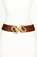 Raina Belts Dragon Buckle Leather Belt