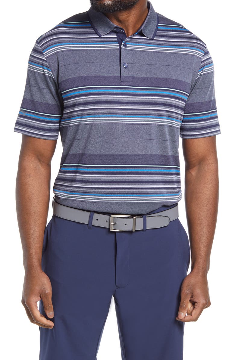 Callaway Golf<sup>®</sup> Swing Tech<sup>™</sup> Oxford Stripe Performance Golf Polo, Main, color, 