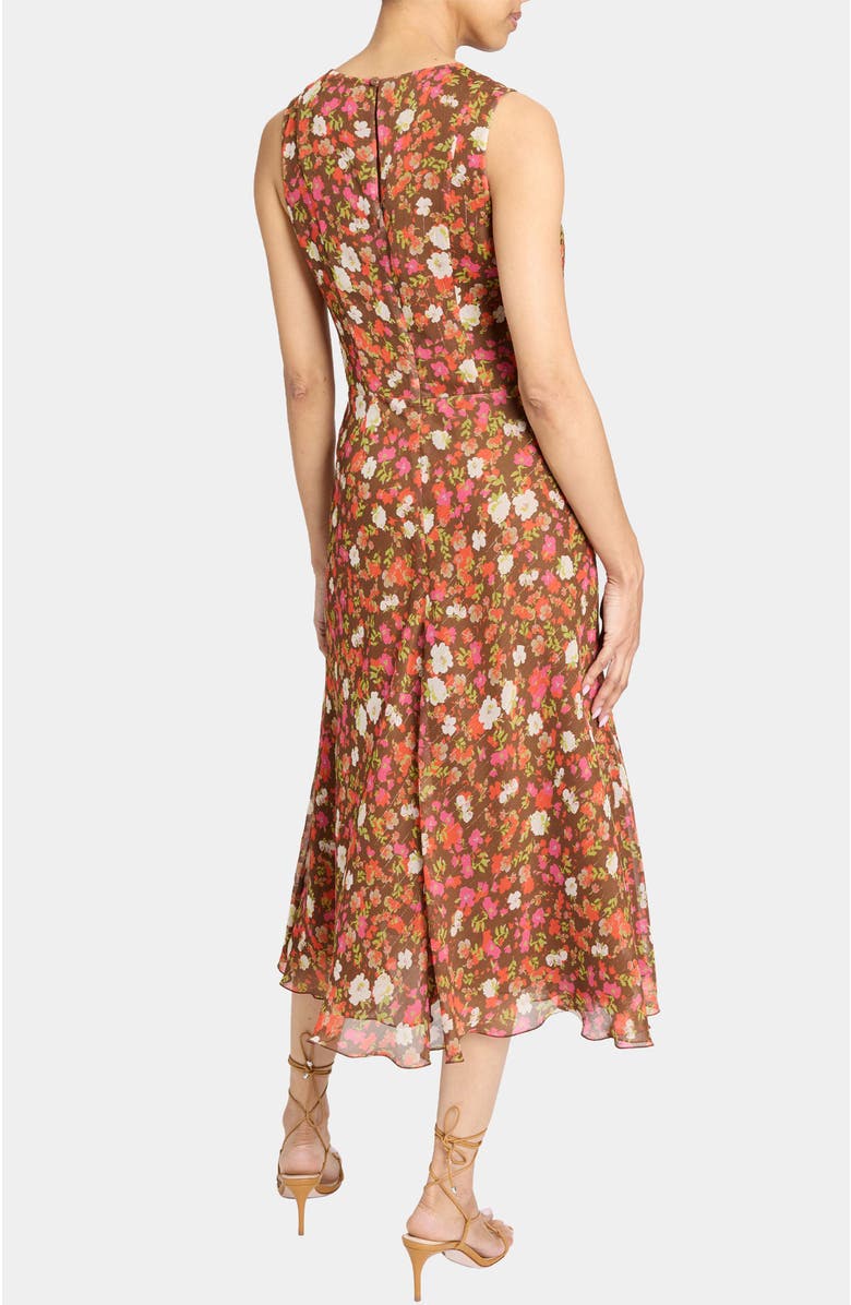 Santorelli CARMA Sleeveless Midi Dress, Alternate, color, Coconut Multi