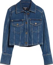 Balmain Crop Denim Jean Jacket