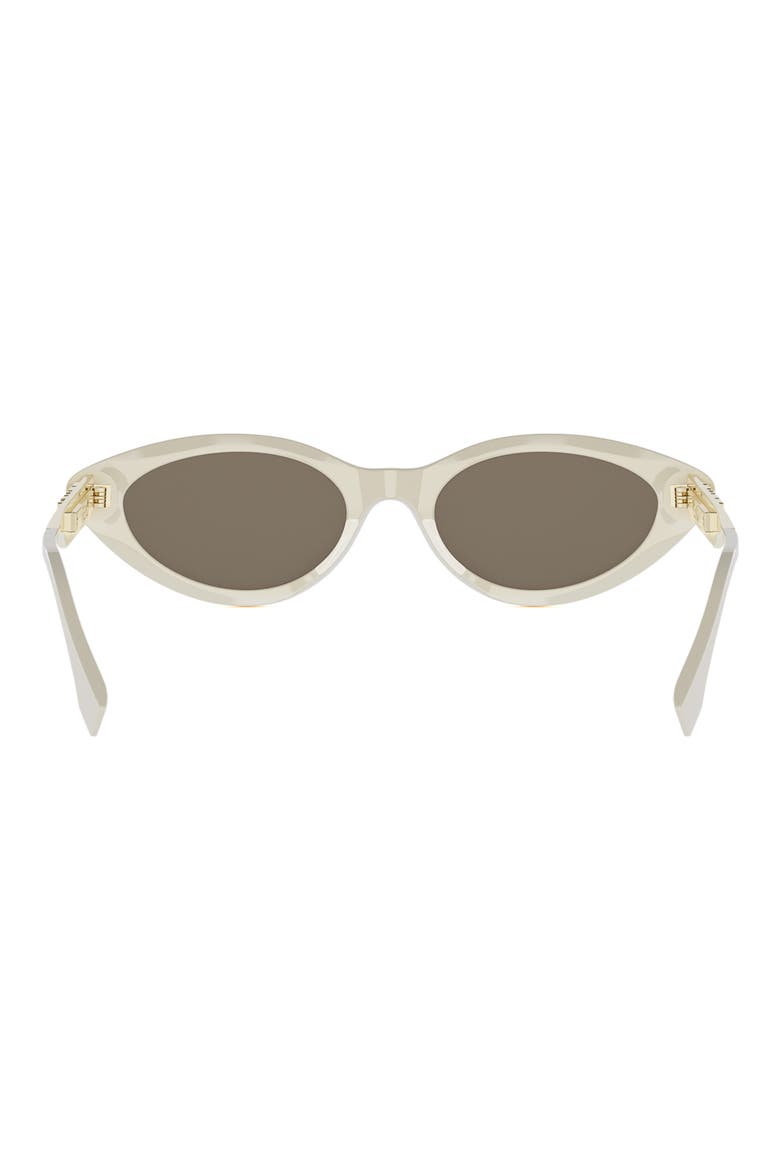 Fendigraphy 51mm Cat Eye Sunglasses, Alternate, color, IVORY / BROWN