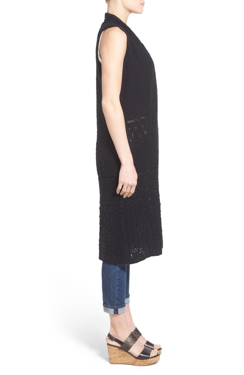 Caslon<sup>®</sup> Mixed Stitch Long Sweater Vest, Alternate, color, 