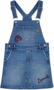 Levi's Kids' Embroidered Denim Overall Dress
