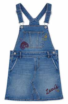 Levi's Kids' Embroidered Denim Overall Dress