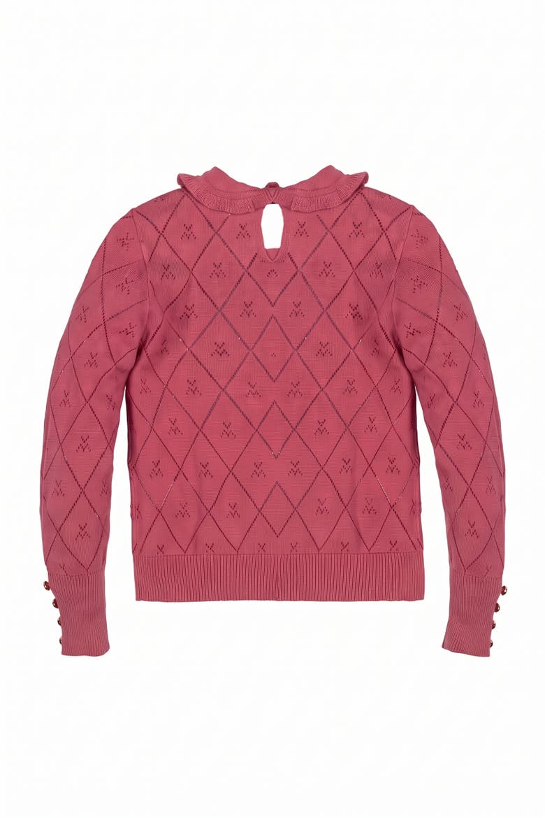 Kids' Organic Peter Pan Collar Sweater, Alternate, color, Rosewood