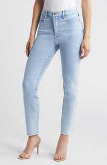Good American Good Classic Inset Ankle Slim Jeans