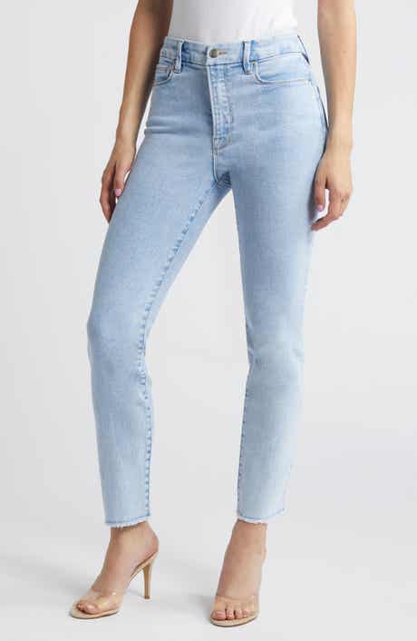 Good American Good Classic Inset Ankle Slim Jeans