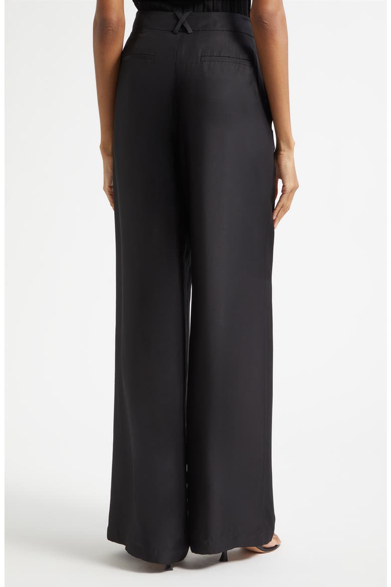 Solara Pleat Front Wide Leg Pants, Alternate, color, JET