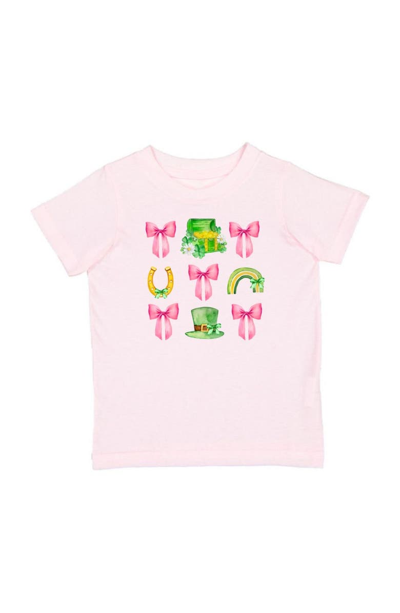 Sweet Wink Lucky Bow St. Patrick's Day Short Sleeve T-Shirt, Main, color, Pink