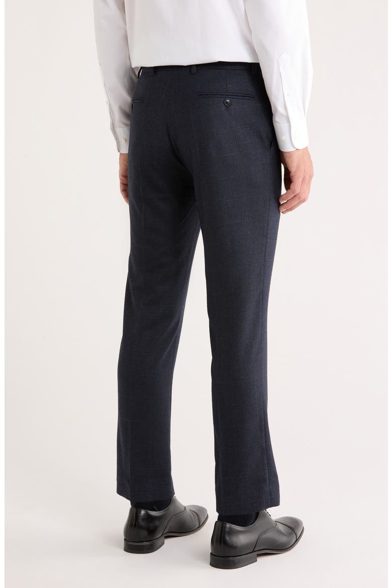 Plaid Wool Dress Pants, Alternate, color, NAVY WINDOW