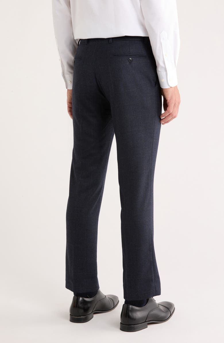 Tommy Hilfiger Plaid Wool Dress Pants, Alternate, color, Navy Window