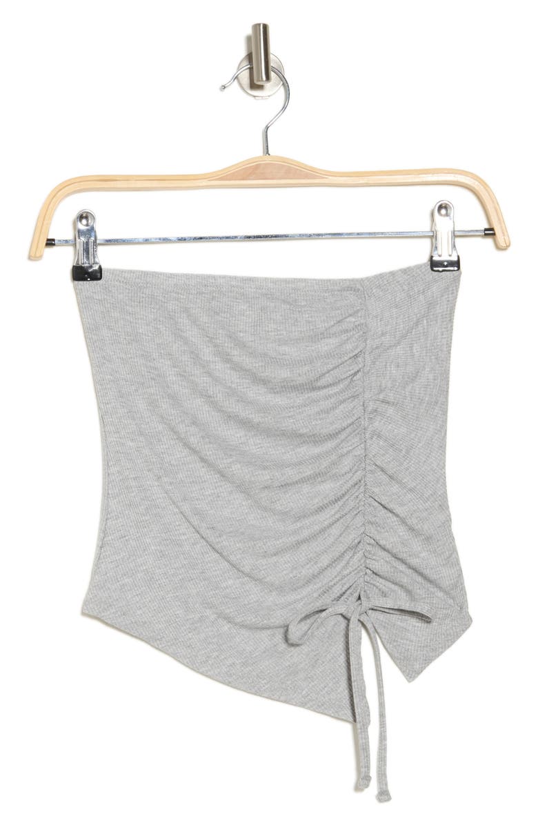 Madden Girl Side Ruching Tube Top, Alternate, color, Light Grey