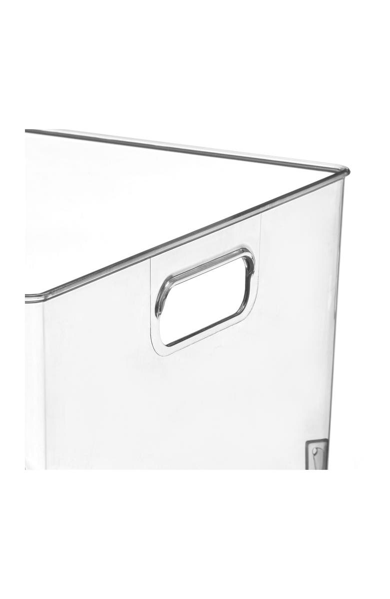 mDesign Plastic Kitchen Pantry Storage Organizer Container Bin - 2 Pack, USA Made, Alternate, color, Clear