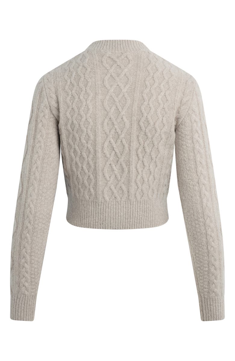 Favorite Daughter The Eleanor Merino Wool & Cashmere Blend Crop Cardigan, Alternate, color, Basmati