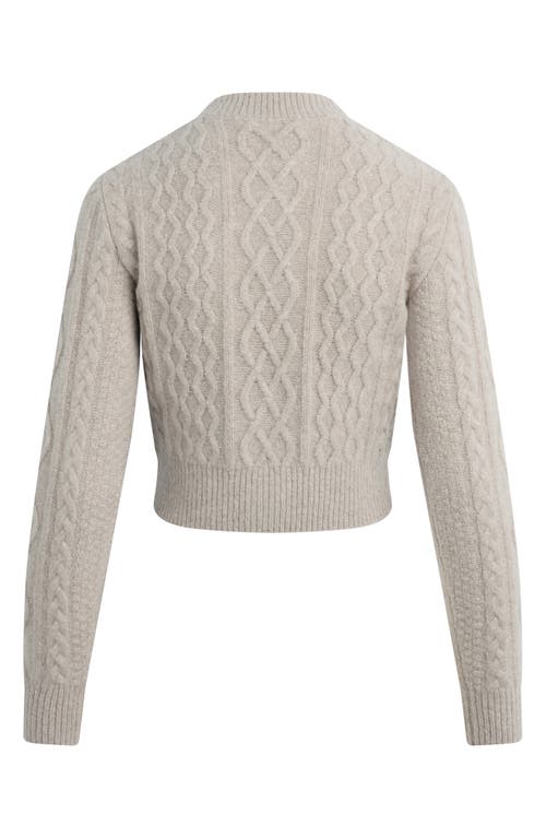 Favorite Daughter The Eleanor Merino Wool & Cashmere Blend Crop Cardigan In Gray