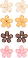 NATASHA 4-Pack Flower Stud Earrings