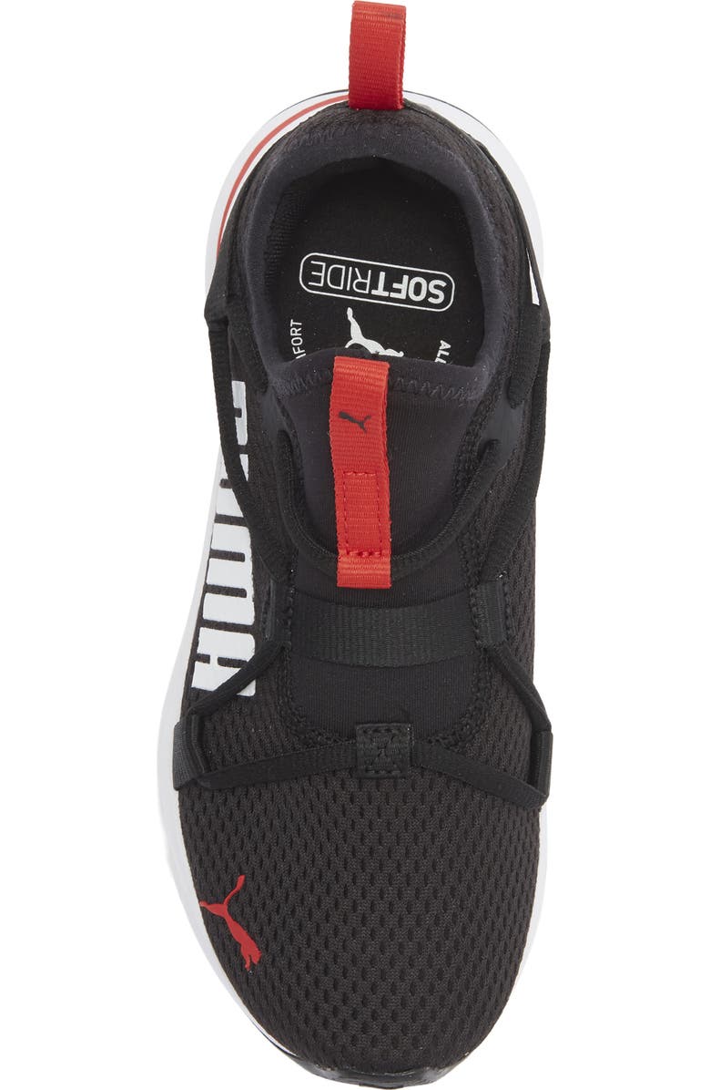 PUMA Kids' Softride Enzo 5 Sneaker, Alternate, color, Puma Black/ High Risk Red