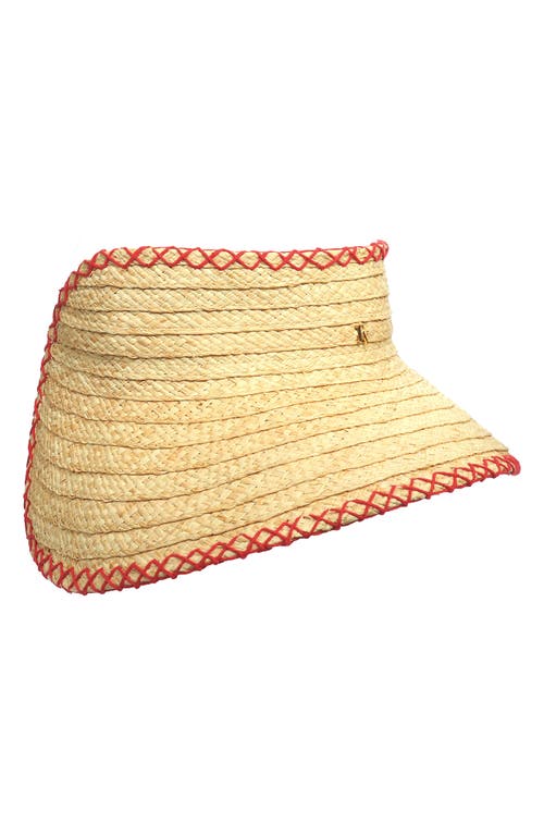Frances Valentine Rollable Wide Brim Straw Visor
