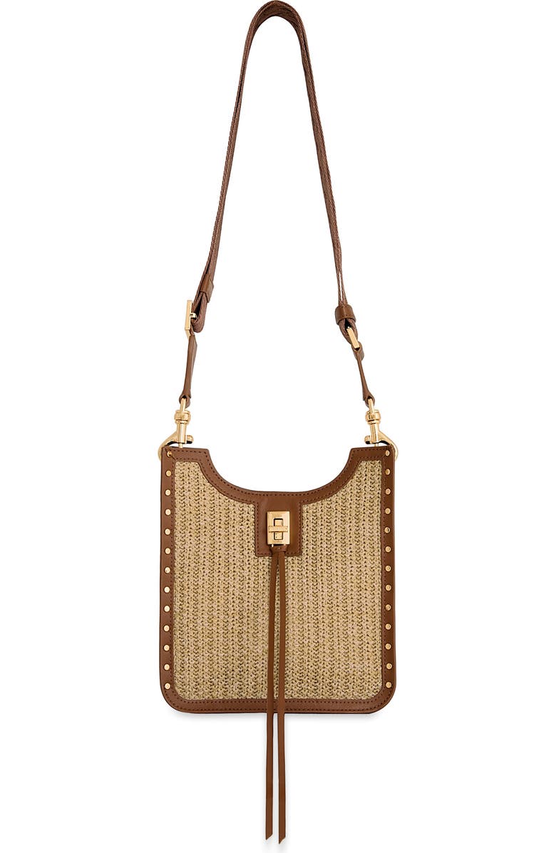 Rebecca Minkoff Mini Darren Feed Crossbody Bag, Main, color, Natural/ Cocoa