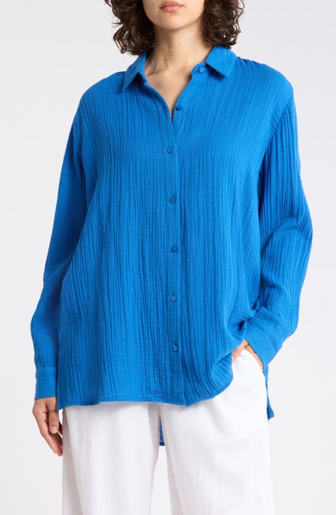 Classic Collar Button-Up Shirt