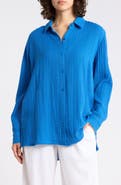 Eileen Fisher Classic Collar Button-Up Shirt