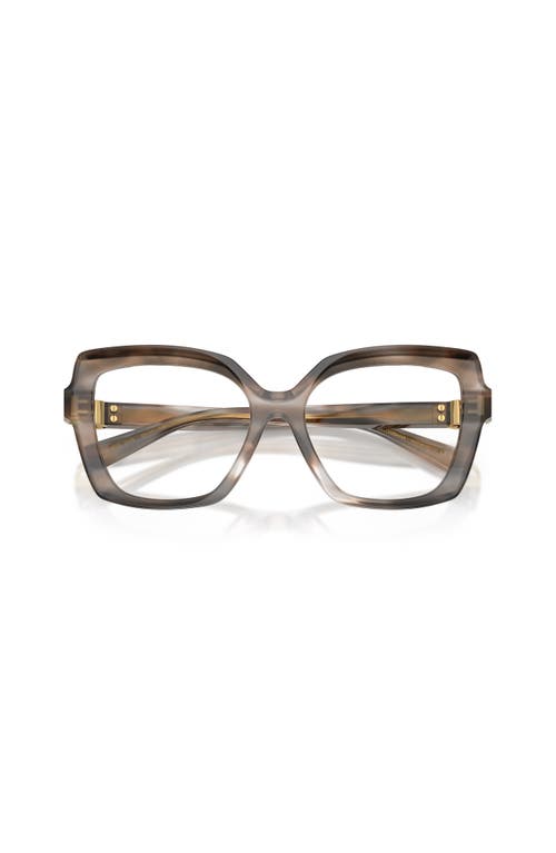 Dolce & Gabbana Dolce&gabbana 53mm Butterfly Optical Glasses In Gray