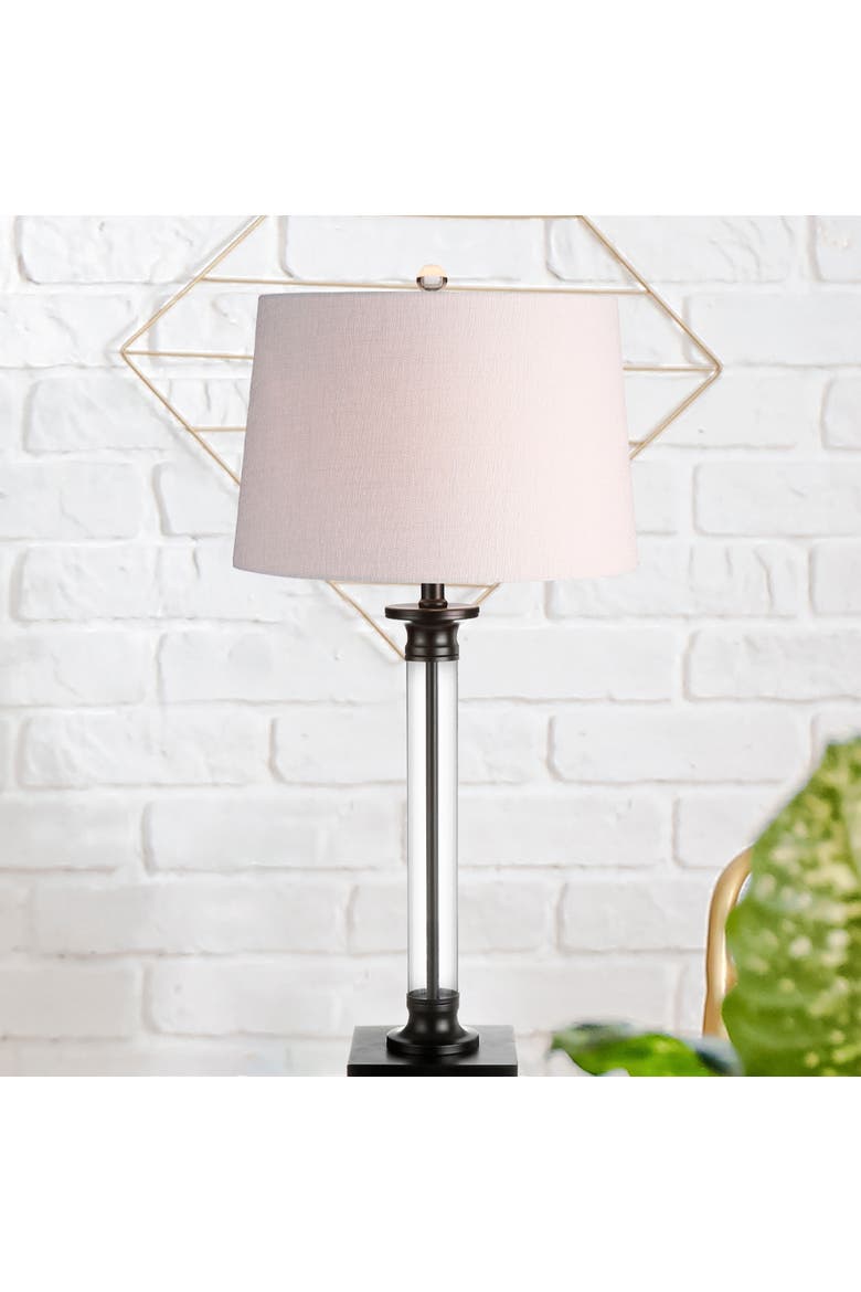 Mason Glass and Metal LED Table Lamp, Alternate, color, Black/Clear