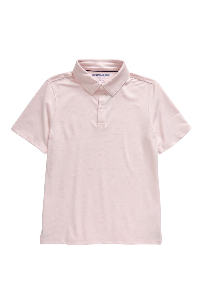 Kids' Micro Stripe Polo, Main, color, PINK