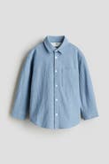 H&M Loose-fit Textured Cotton Shirt