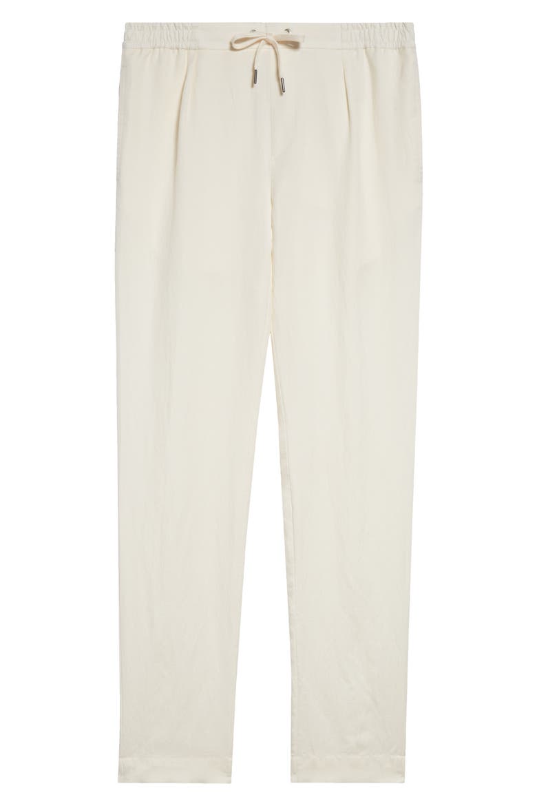 Dorset Drawstring Silk & Linen Pants, Alternate, color, CLASSIC CREAM