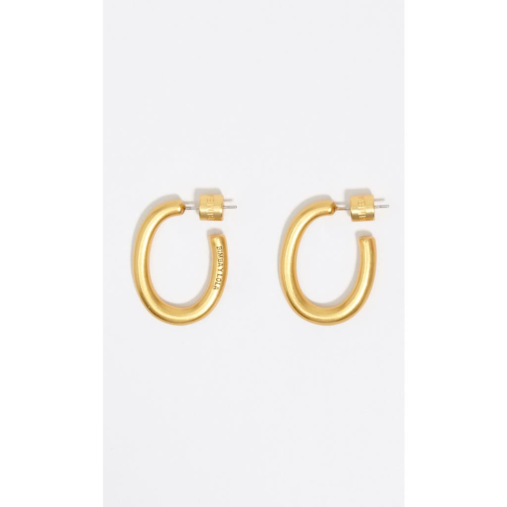 Bimba Y Lola Mattehoop Earrings In Gold