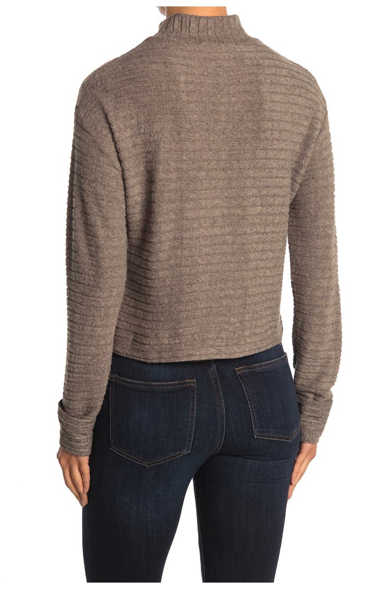 All in Favor Horizontal Ribbed Knit Mock Neck Sweater, Alternate, color, 