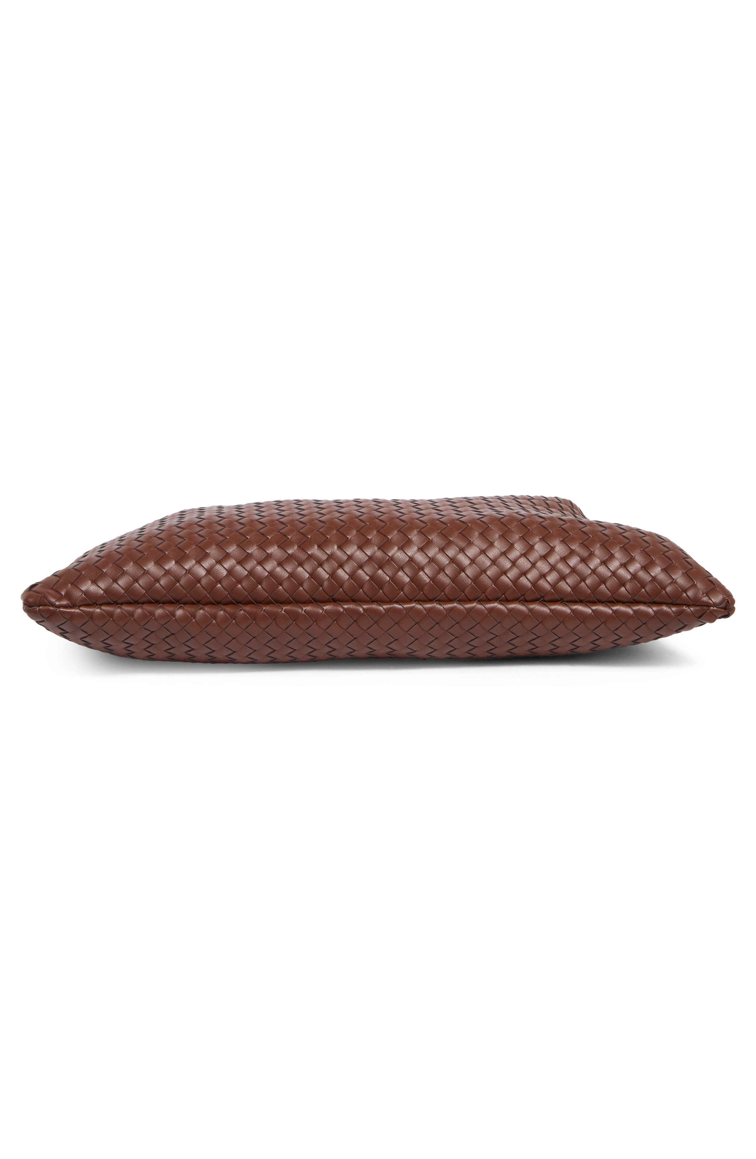 Woven Hobo Shoulder Bag, Alternate, color, CHOCOLATE