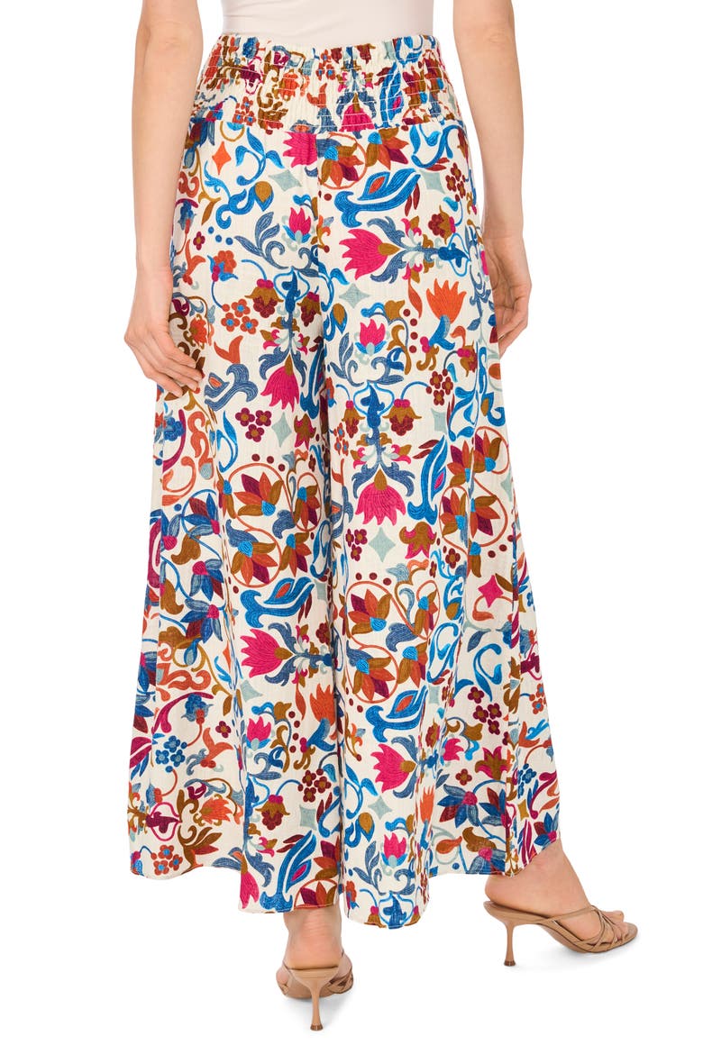 Smocked Waist Wide Leg Pants, Alternate, color, ORANGE FIZZ