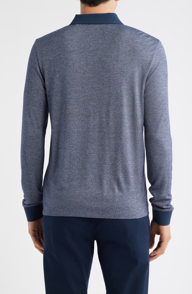 Theory Goris Activate Long Sleeve Polo, Alternate, color, Baltic Melange