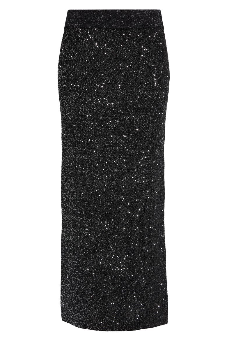 Alisha Sequin Skirt, Alternate, color, ONYX