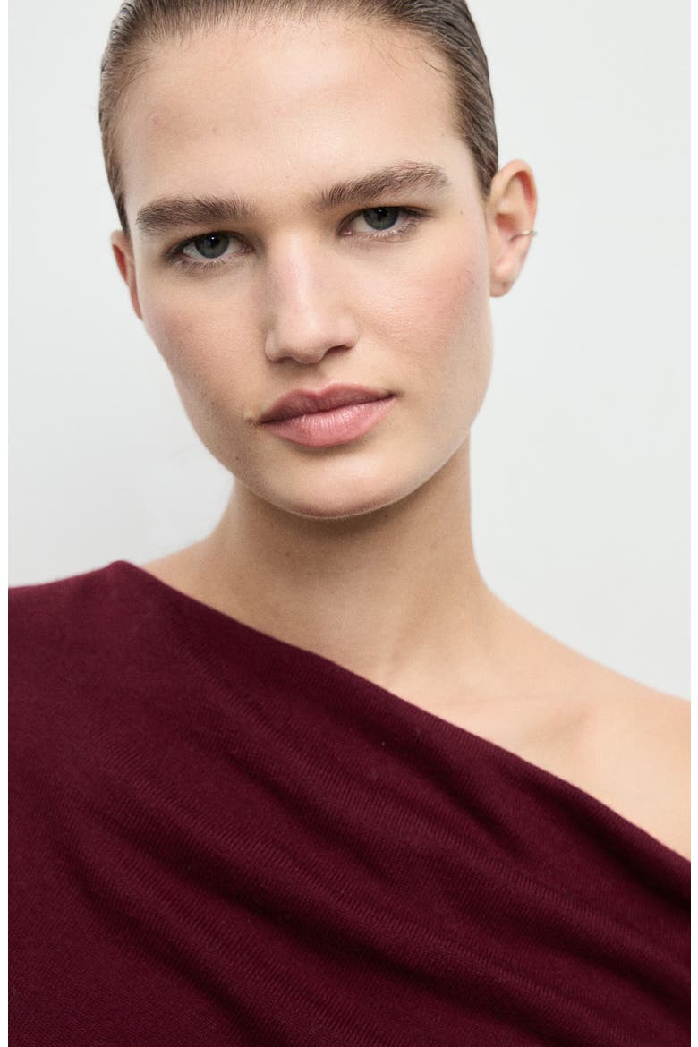 Cowl Neck Sweater, Alternate, color, WINE