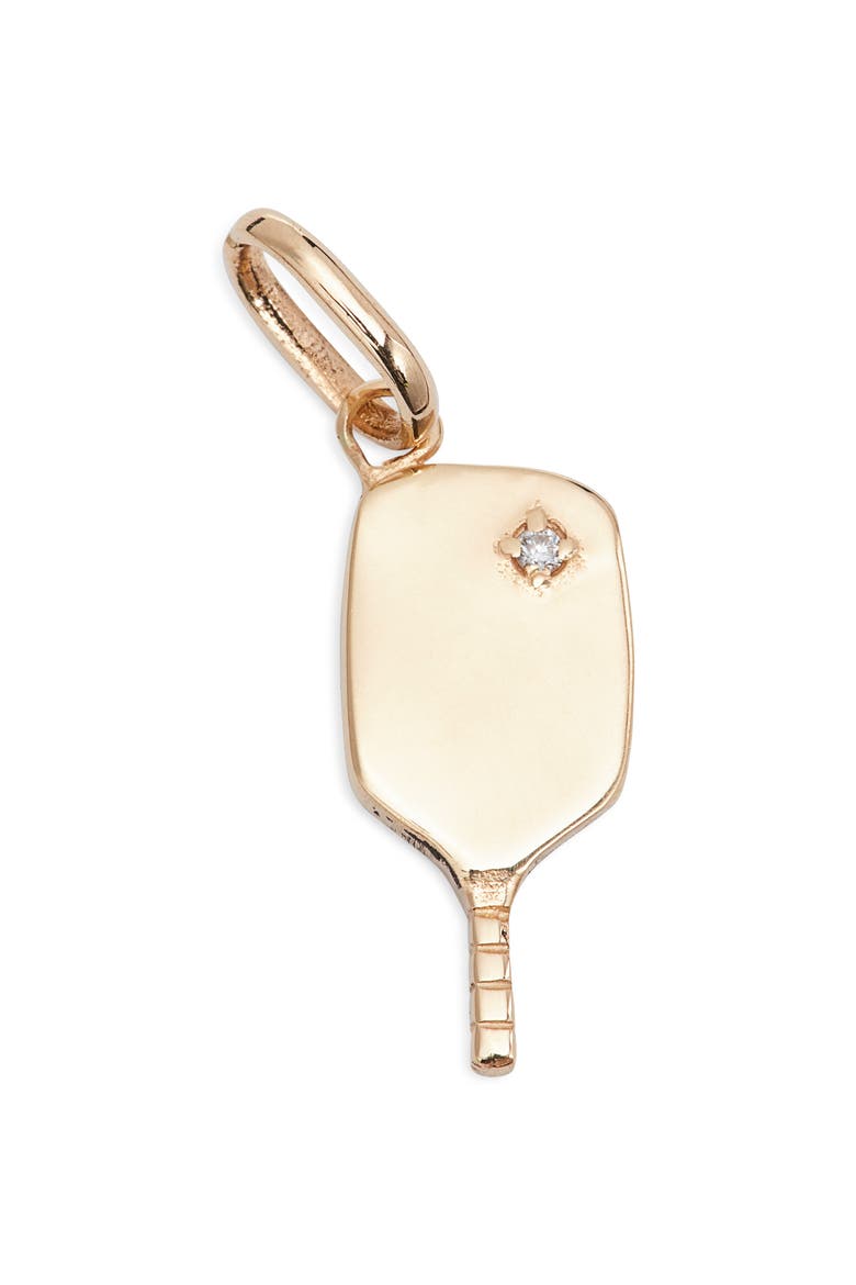 Love Letter Diamond Pickleball Paddle Charm, Main, color, CLEAR/ GOLD