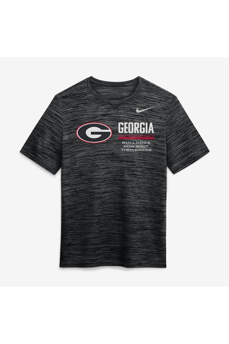 Men's Nike Black Georgia Bulldogs Sideline Velocity Dri-FIT T-Shirt, Alternate, color, Black