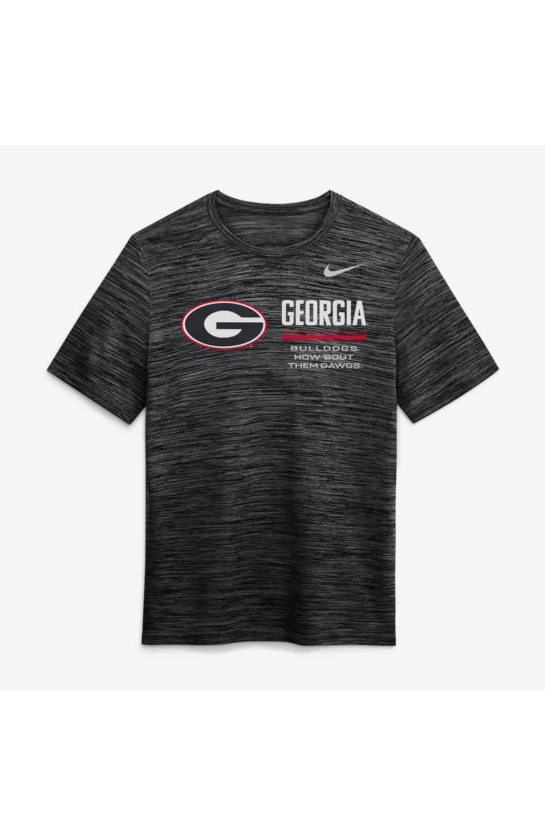 Nike Men's Nike Black Georgia Bulldogs Sideline Velocity Dri-FIT T-Shirt, Alternate, color, Black