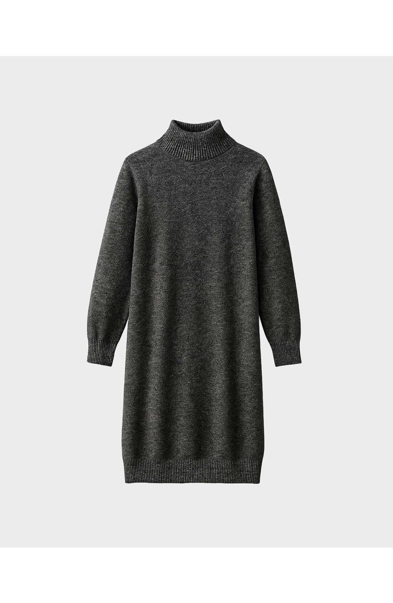 Kettlewell Turtle Neck Knitted Dress, Alternate, color, Charcoal Marl