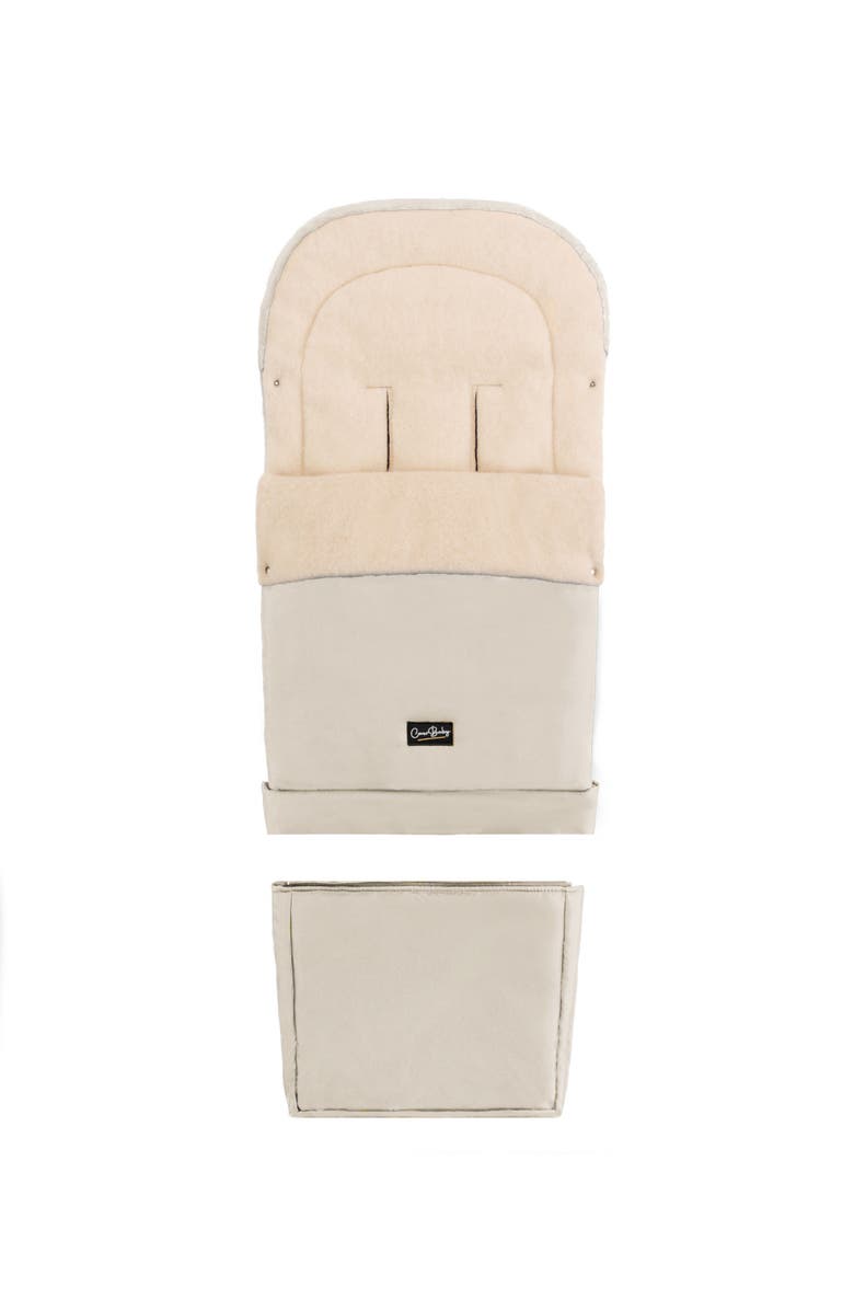 Cover Baby LLC Scandinavian Organic Wool Adjustable Footmuff, Alternate, color, Light Beige