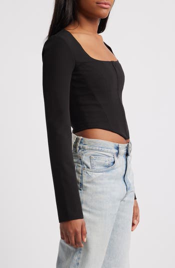 Mistress Rocks Long Sleeve Corset Top | Nordstrom