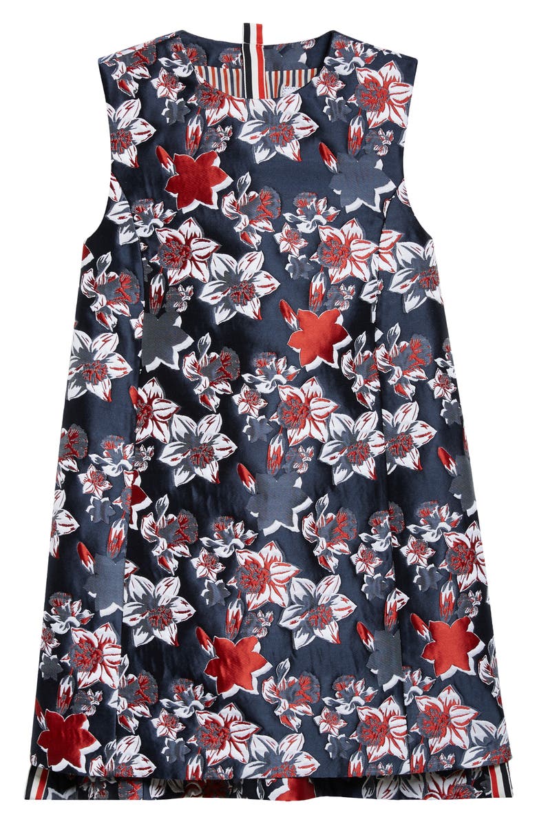 Thom Browne Floral Jacquard Shift Dress, Alternate, color, 