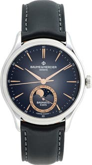 Baume & Mercier Clifton Automatic Moon Phase Bracelet Watch, 42mm