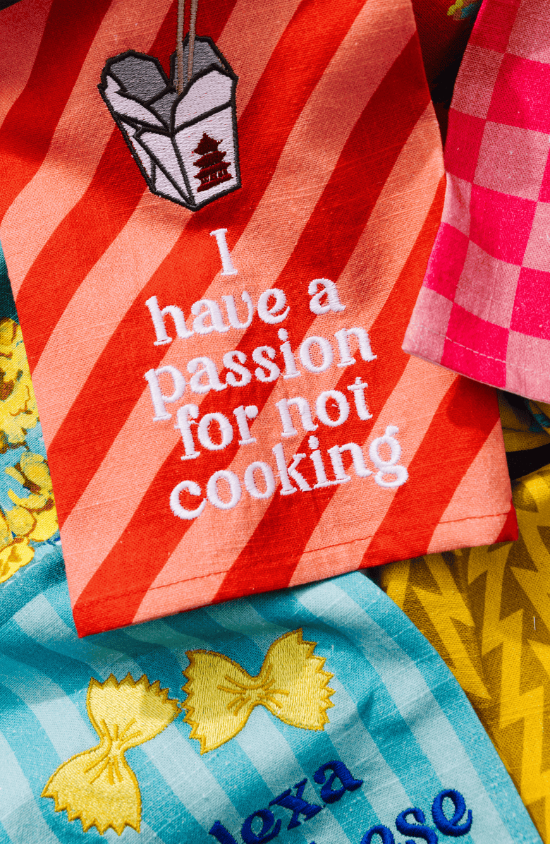 Furbish Not Cooking Passion Dish Towel, Alternate, color, Red