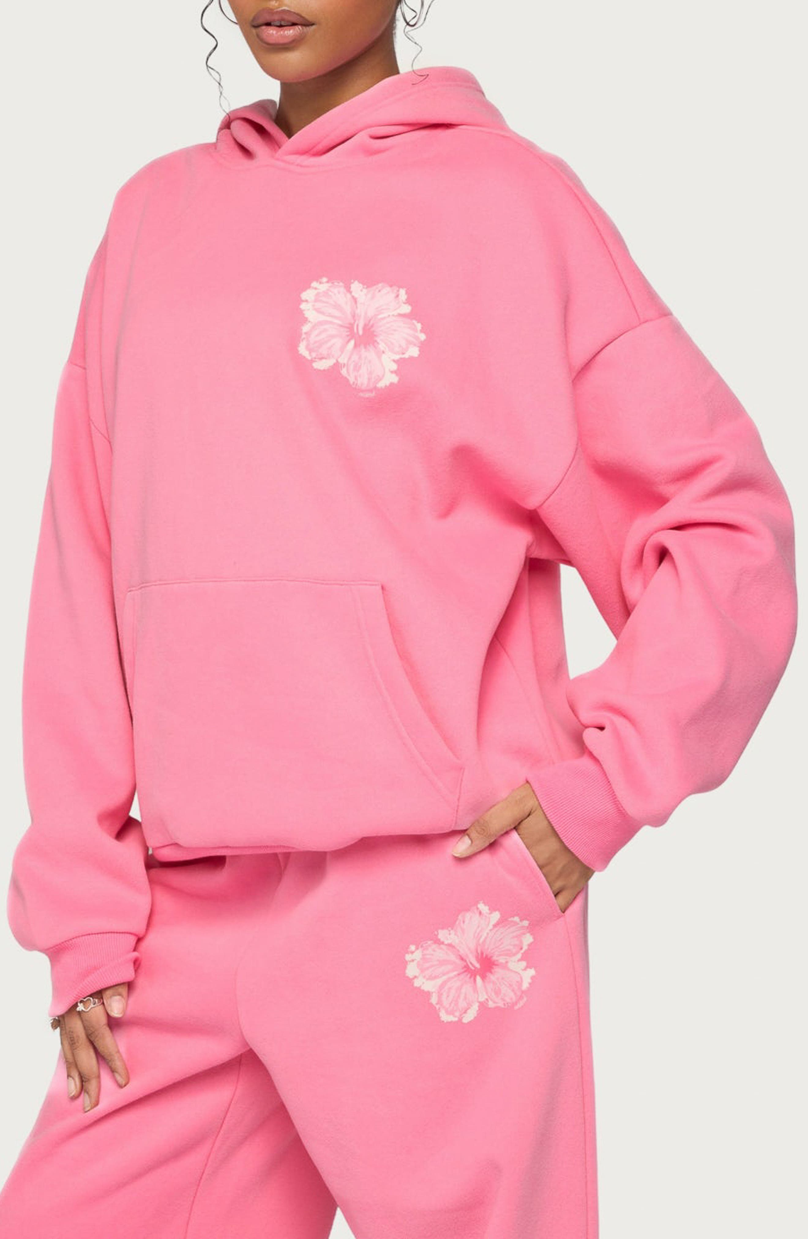 EDIKTED Tropical Bloom Hoodie (Women) | Nordstrom