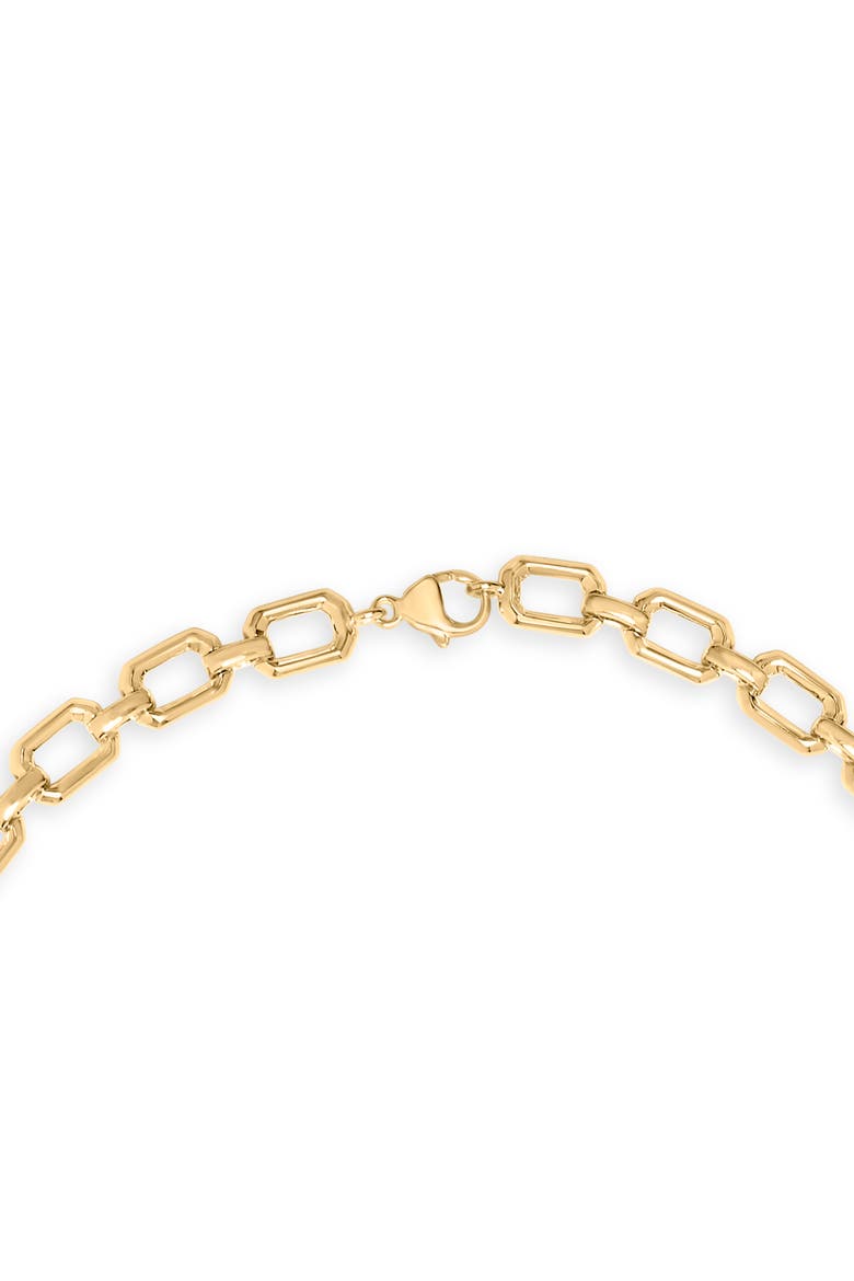 Gold Vermeil .925 Sterling Silver 1/4 Cttw Diamond Bold Octagonal Link Necklace, Alternate, color, Silver