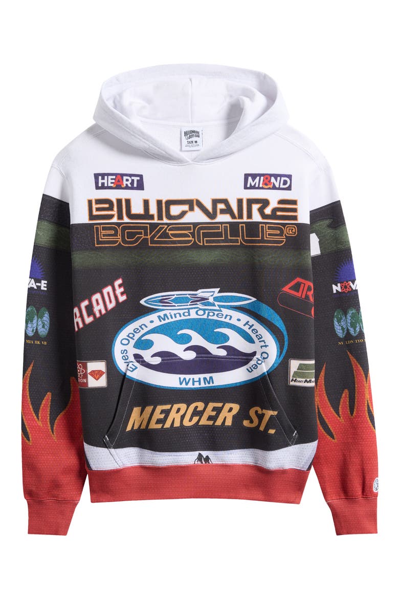 Mercer Street Cotton Graphic Hoodie, Alternate, color, WHITE